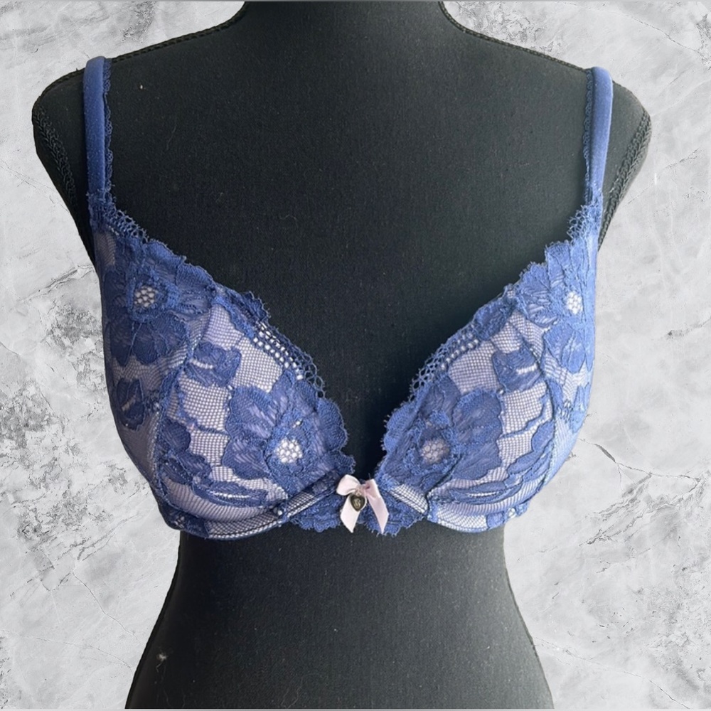 Body by Victoria lace push up bra dark blue 34D